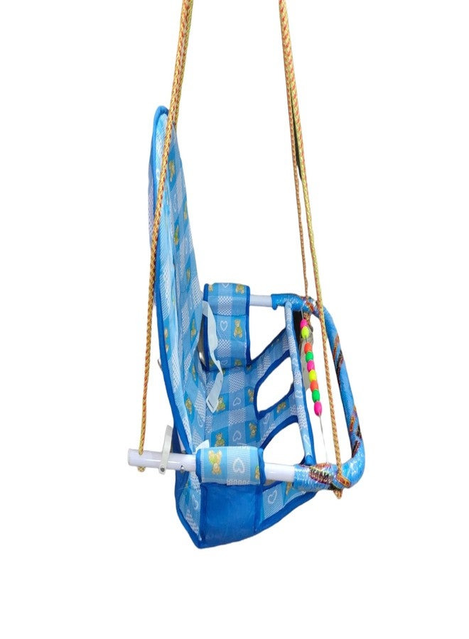 Maanit Cotton Swing Chair Folding and Washable, 1-5 Years with Safety Belt,Swing for Kids indoor and Outdoor Jhula for Babies,Baby Hanging Swing Jula (Blue) - Image 2